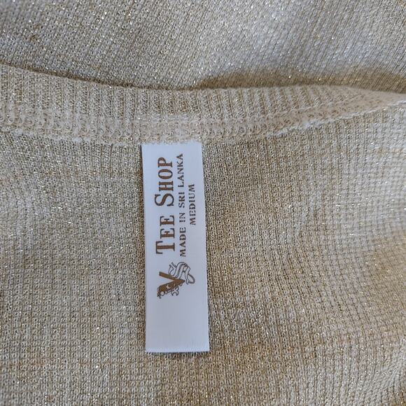 Victoria's Secret Metallic Gold Racerback Tee Size Medium - Picture 10 of 11